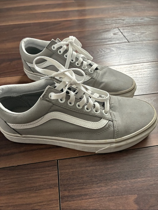 Vans Shoes - Vans Light Gray Low-Top Sneakers with White Stripe